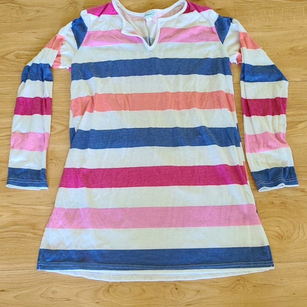 Striped long sleeved tee